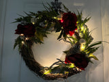 Owl Wreath with LED 20”