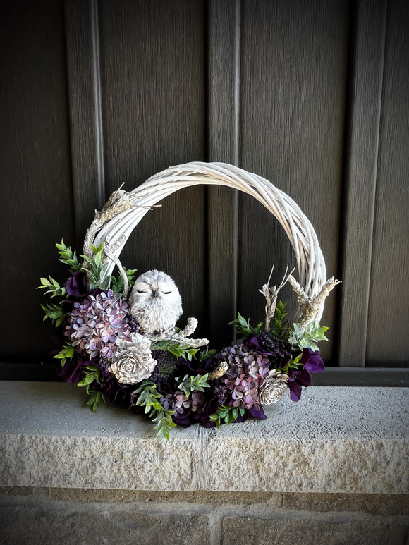 Hibou Lavender Garden  Wreath