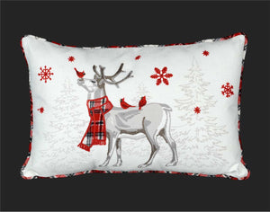 Reindeer Pillow 20" x 13"