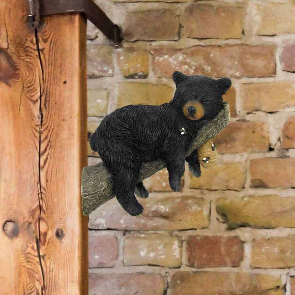 Sleeping Black Bear Wall Hanger