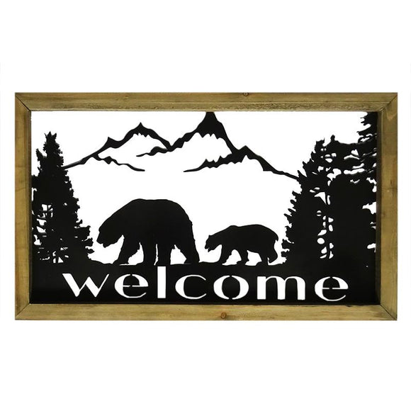 Welcome Bear Wall Plaque
