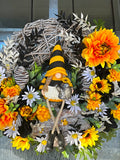 Gnome Bee Wreath
