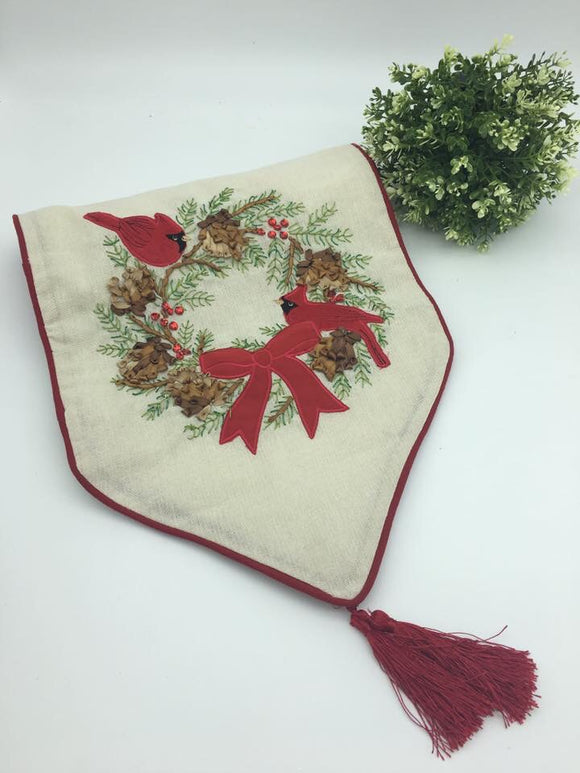 68” Cardinal Table Runner with tassel