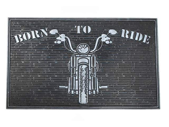 Born to Ride Rubber Doormat