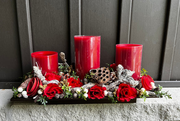 Red LED Candle Centrepiece