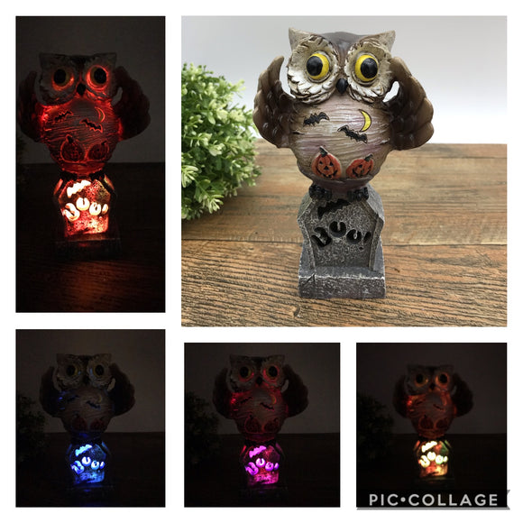 Halloween LED Owl “BOO”