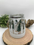 Candle Holder Glass Jar w/Rope 6”x5”