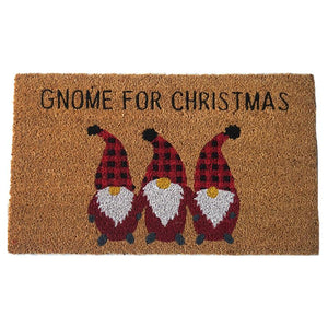 GNOME FOR CHRISTMAS DOORMAT