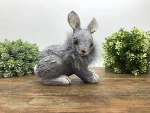 Grey - 6” Rabbit with Fur
