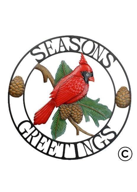Cardinal Seasons Greetings Circle