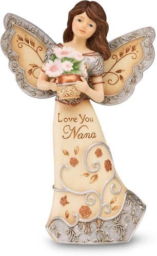 Nana Angel Holding Flowers 5.5”