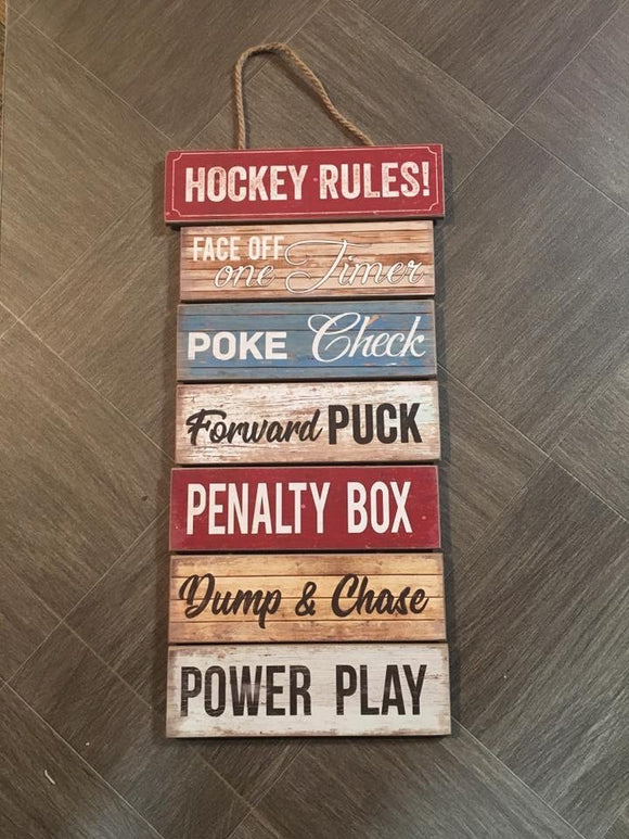 Hockey Rules Sign