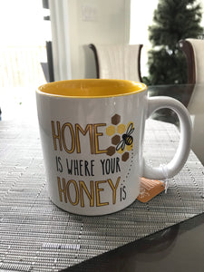 Mug-Home is where your honey is - Bee Mug 14 oz