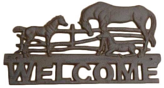 Horse Welcome Wall Decor 14”