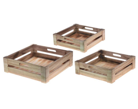 Wood Tray Set of 3