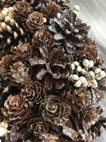 Glitter Pinecone Wreath 16”D