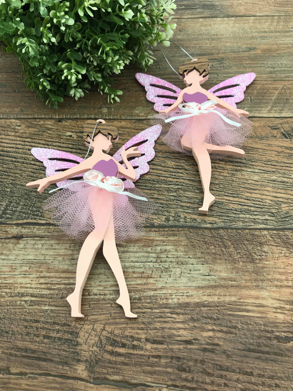Ornaments- Pink Fairy / Set of 2