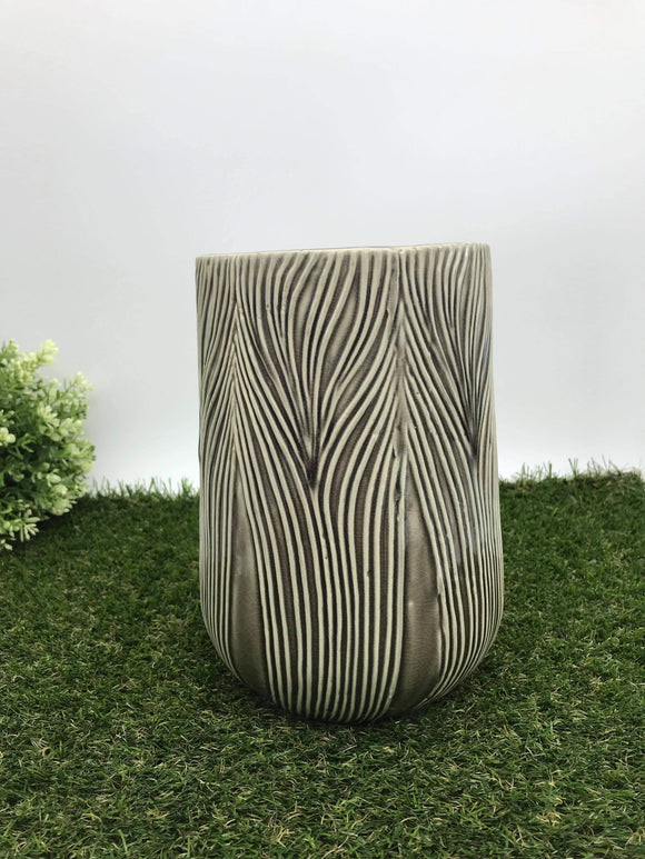 Vase Modern Brown 8”x5”
